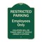 Signmission Designer Series-Restricted Parking Employees Violators Will Be Towed V, 24" x 18", G-1824-9893 A-DES-G-1824-9893 - alternate 1